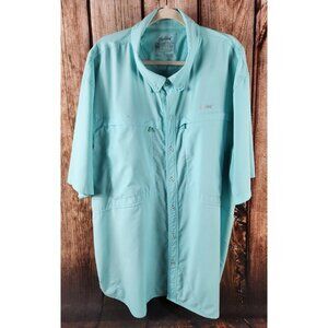 Silver Bait 3XLT Vented Fishing Shirt Mint Green Button Up Quick Dry FREE SHIP